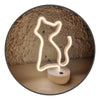 Lámpara Neón led Gato pila decoración