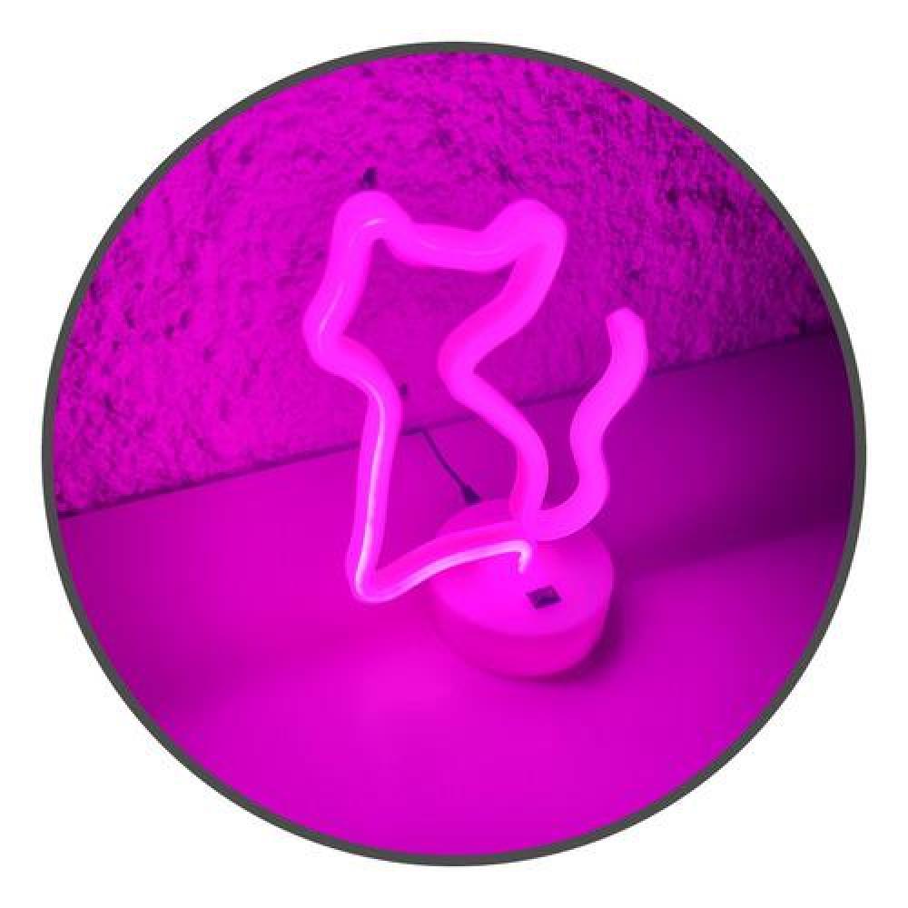 Lámpara Neón led Gato pila decoración