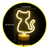 Lámpara Neón led Gato pila decoración