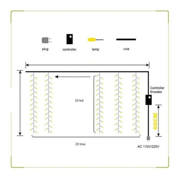 Cortinas Led Blanco Calida 3 X 2 Mts 400 Matrimonios Eventos