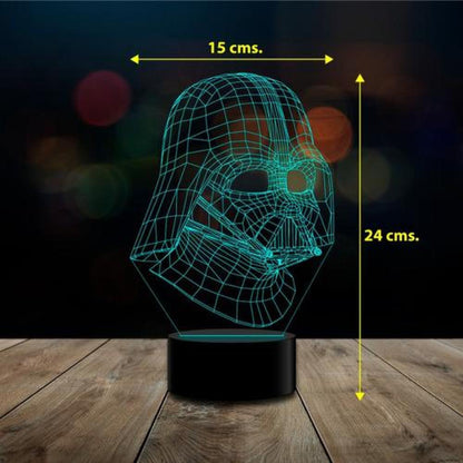 Lámpara 3d Star Wars Darth Vader 7 Colores