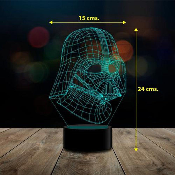Lámpara 3d Star Wars Darth Vader 7 Colores