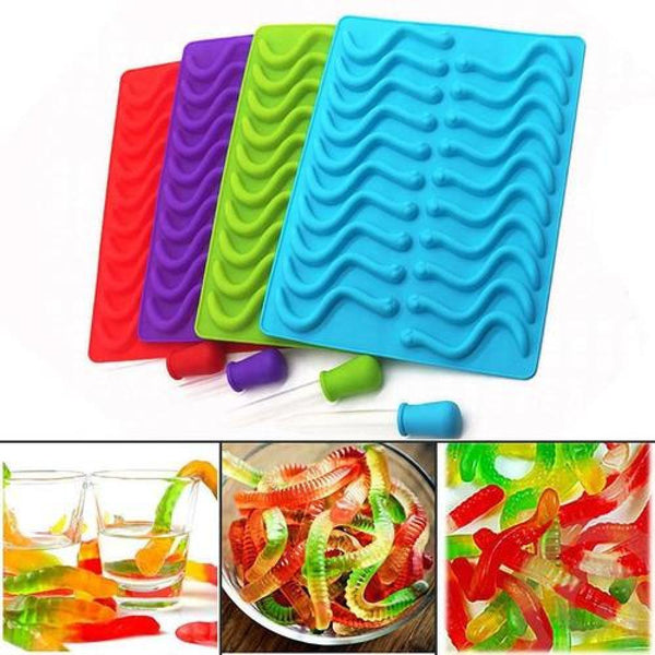 Molde silicona Gusanos Gomitas lombris Sneak  gusanitos
