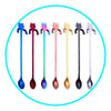 Cuchara Gato larga Colores Acero Inoxidable Kawaii