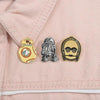 set pines broches Droides Star Wars C3PO R2D2 BB8