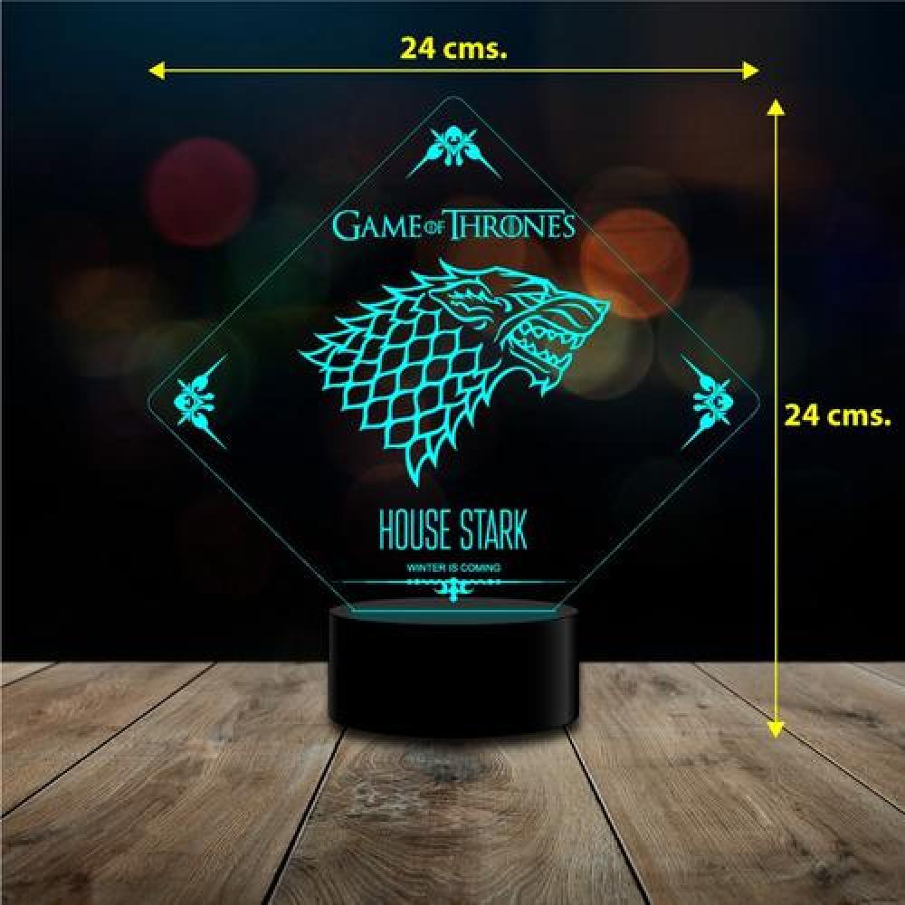 Lámpara 3d 7 Color Game Of Throne Stark Lannister Targaryen
