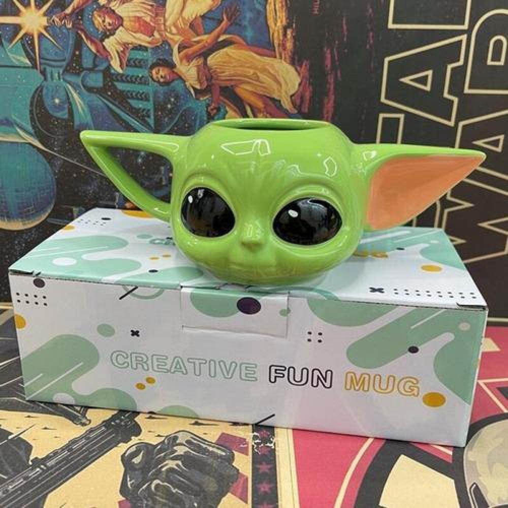 Tazón Taza ceramica 3D Baby Yoda Mandalorian