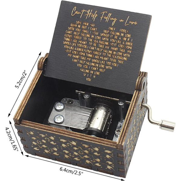 Caja Musical Elvis Can't Help Falling In Love corazón amor