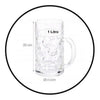 Vaso Xl Shopero Vidrio Cervecero 1000 Ml 1 Litro