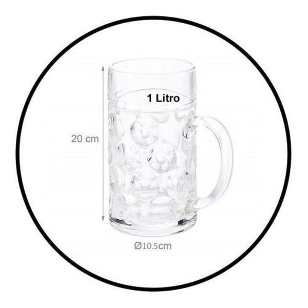Vaso Xl Shopero Vidrio Cervecero 1000 Ml 1 Litro