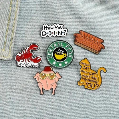 set pines broches serie Friends TV Show