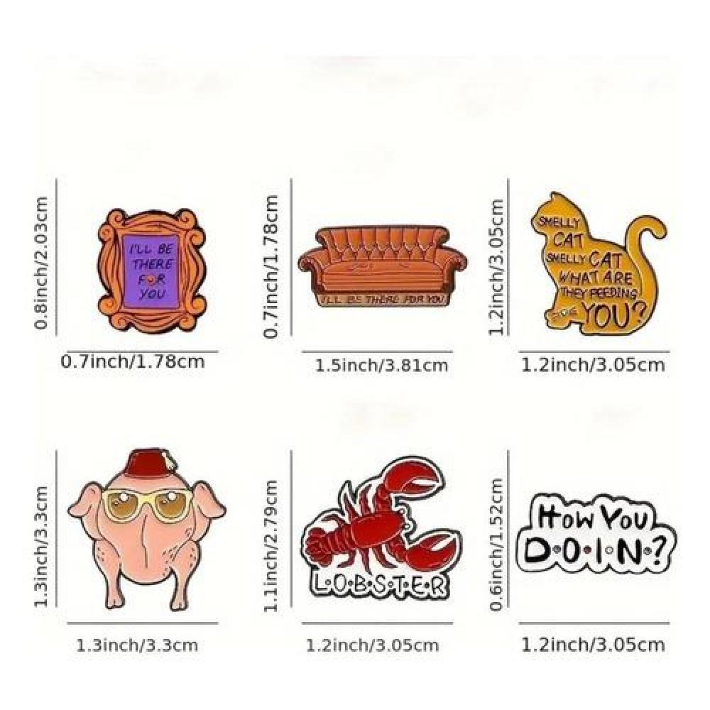 set pines broches serie Friends TV Show