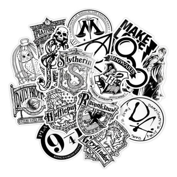 Pack 30 sticker Harry Potter color/ Black& white Impermeable