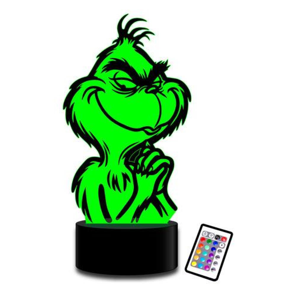 Lámpara led 3D El Grinch odia la navidad
