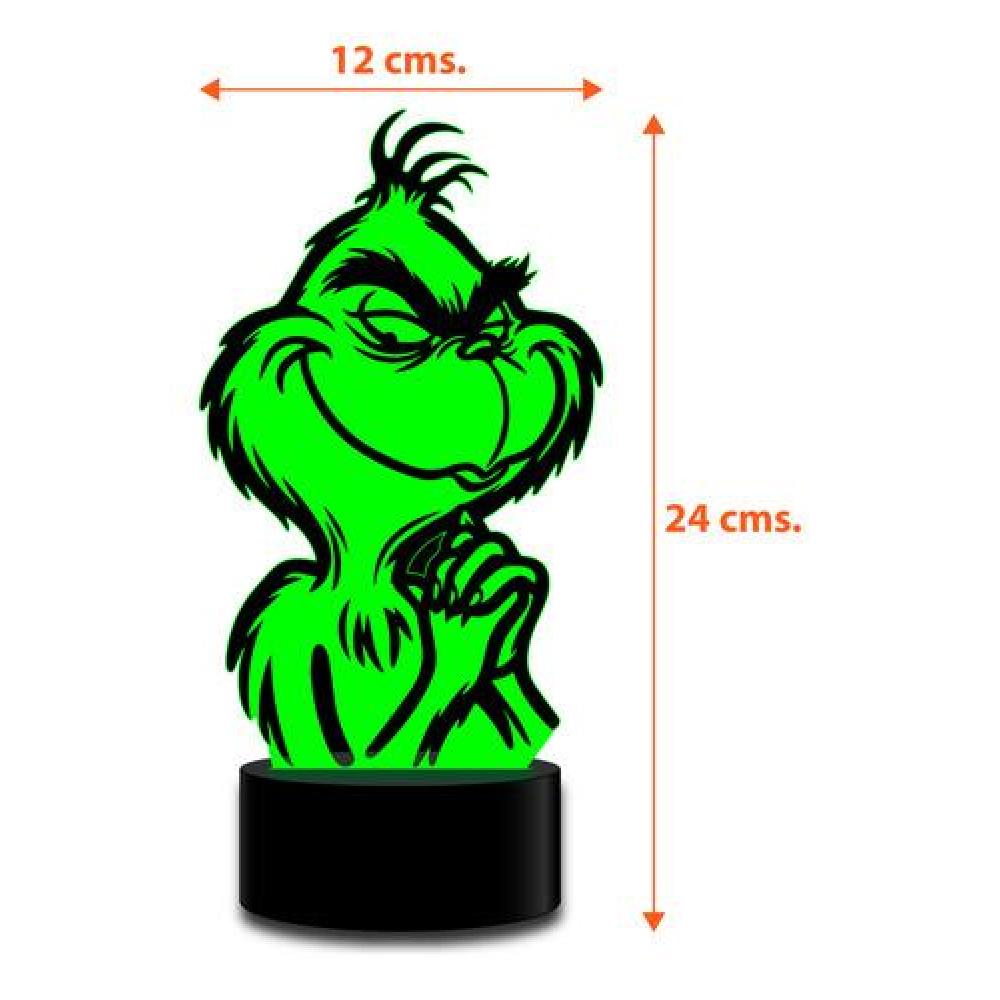 Lámpara led 3D El Grinch odia la navidad