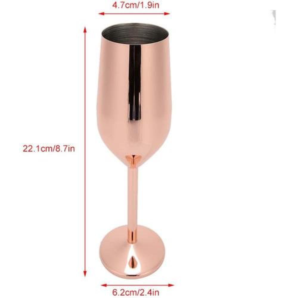 Copa metálica  Acero inoxidable Tipo Flauta Champagne
