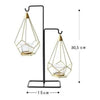 Candelabro Metalico Nordico Doble Colgante Geométrico