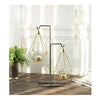 Candelabro Metalico Nordico Doble Colgante Geométrico