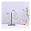 Candelabro Metalico Nordico Doble Colgante Geométrico