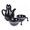 Set Cerámica Té Gatito, Tetera Con Infusor  2 Tazas Gato Cat