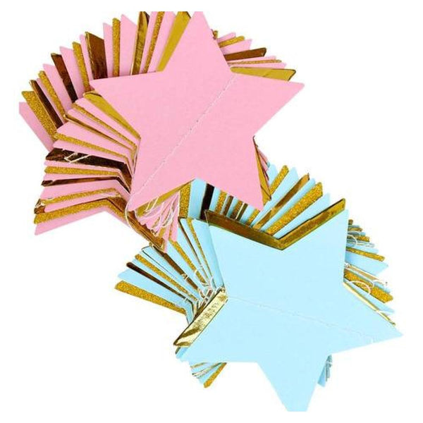 Guirnaldas De Papel Estrellas Glitter 2 Metros Candy Bar