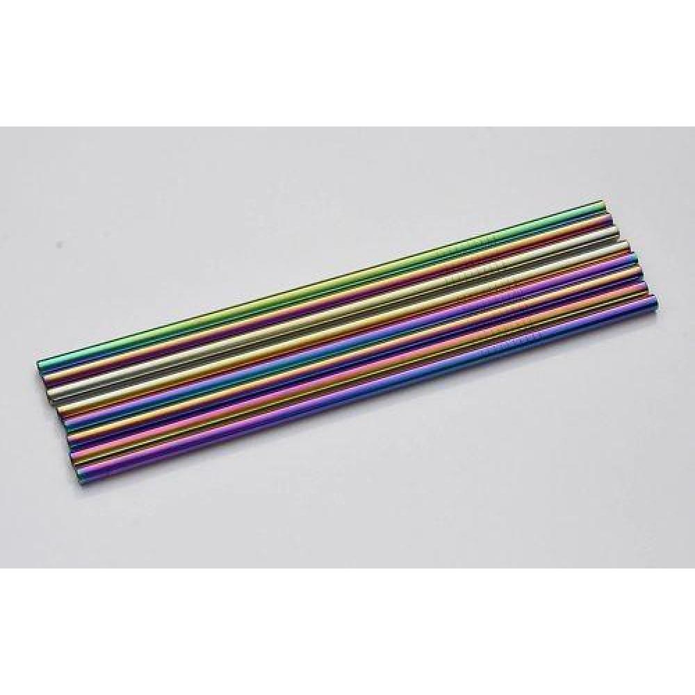 Set 6 Bombillas Reutilizable arcoiris Tornasol C/limpiador