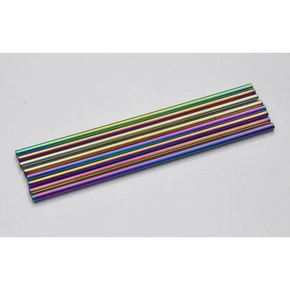 Set 6 Bombillas Reutilizable arcoiris Tornasol C/limpiador