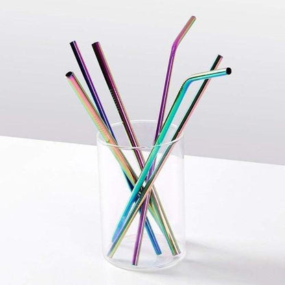 Set 6 Bombillas Reutilizable arcoiris Tornasol C/limpiador