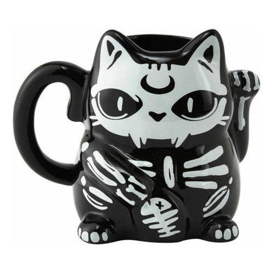 Tazón 3D cerámica black Maneki-Neko kill