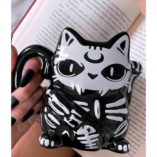 Tazón 3D cerámica black Maneki-Neko kill