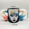 Tazón 3d ceramica rostro Harley Quinn