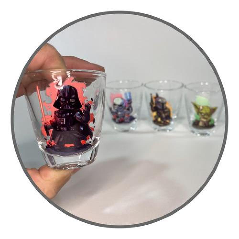 Pack 4 Vasos shot Star war shopitos Tequila Estoykuku