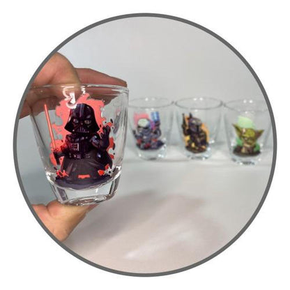 Pack 4 Vasos shot Star war shopitos Tequila Estoykuku