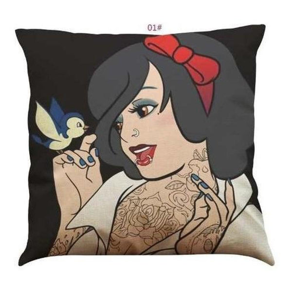 Cojin Con Relleno Lino Princesas Dark Disney