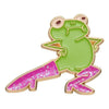 Broche pin divertido Ranita Bailarina rana botas rosadas