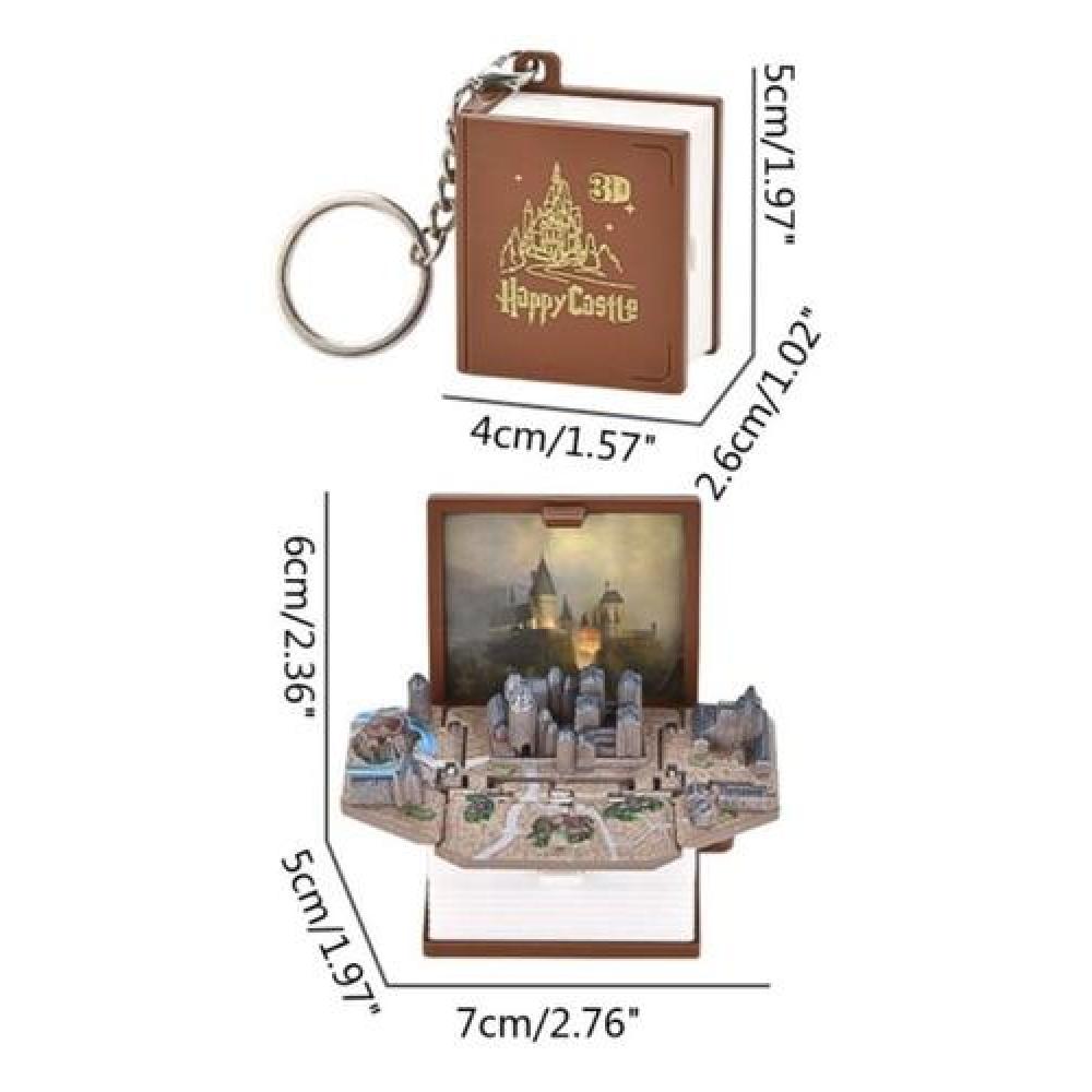Llavero castillo encantado libro 3D plegable Harry Potter