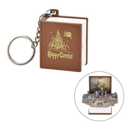 Llavero castillo encantado libro 3D plegable Harry Potter