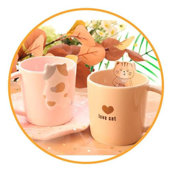 Taza cerámica Gatito Love Cat kawaii