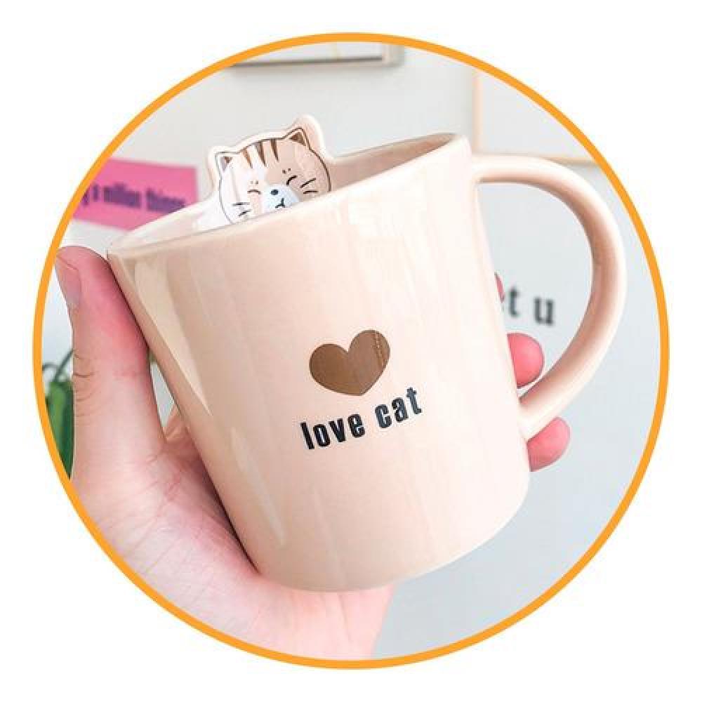 Taza cerámica Gatito Love Cat kawaii