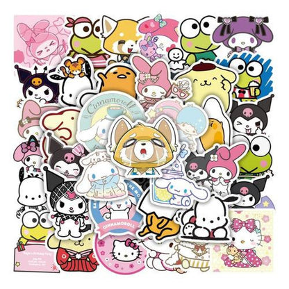 Set Sticker calcomanias animación Sanrio Kuromi Melody cute