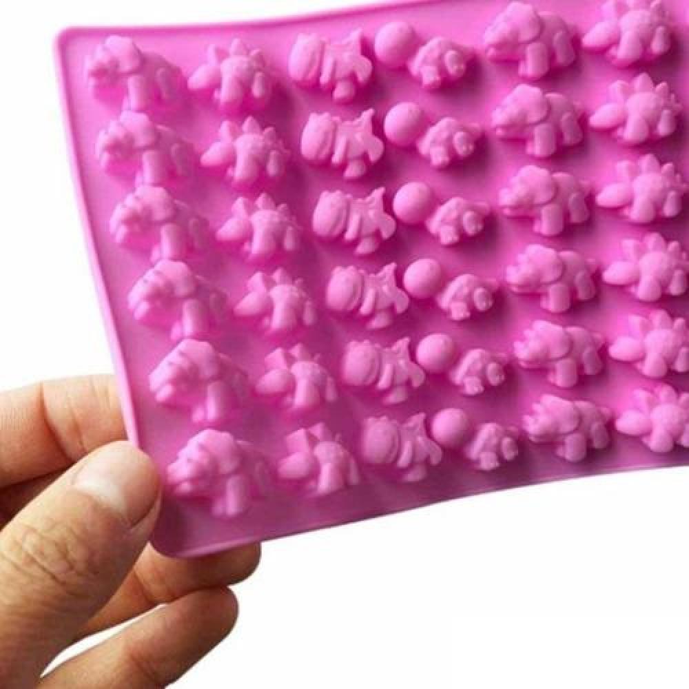 Molde silicona  48 mini dinosaurios baby chocolate, jabón