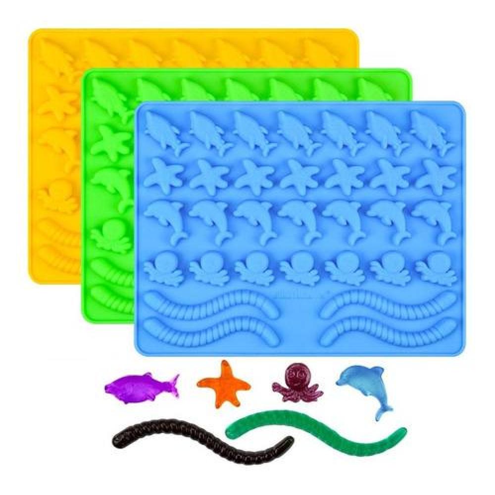 Molde de Silicona bajo del mar + gusano mundo marino