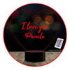 Lámpara 3D día del amor corazón personalizables c/ remoto