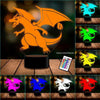 Lámpara 3D  Charizard Pokemon con/ remoto