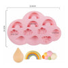 Molde de silicona Arcoiris nube gota  kawaii