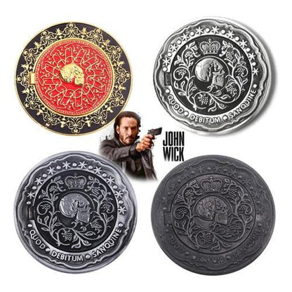 Moneda Coleccion John Wick pagaré pacto De Sangre. Cosplay