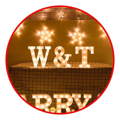 Pack romántico led incluye 2 Letras + corazón  o  letra "&"