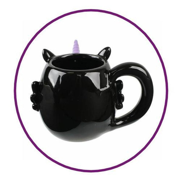 Tazón unicornio dark black gótico