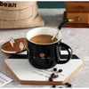 Taza gatito con tapa orejas y cuchara dorado gold