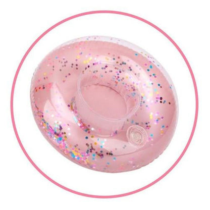 Posavasos Flotador Glitter Kawaii
